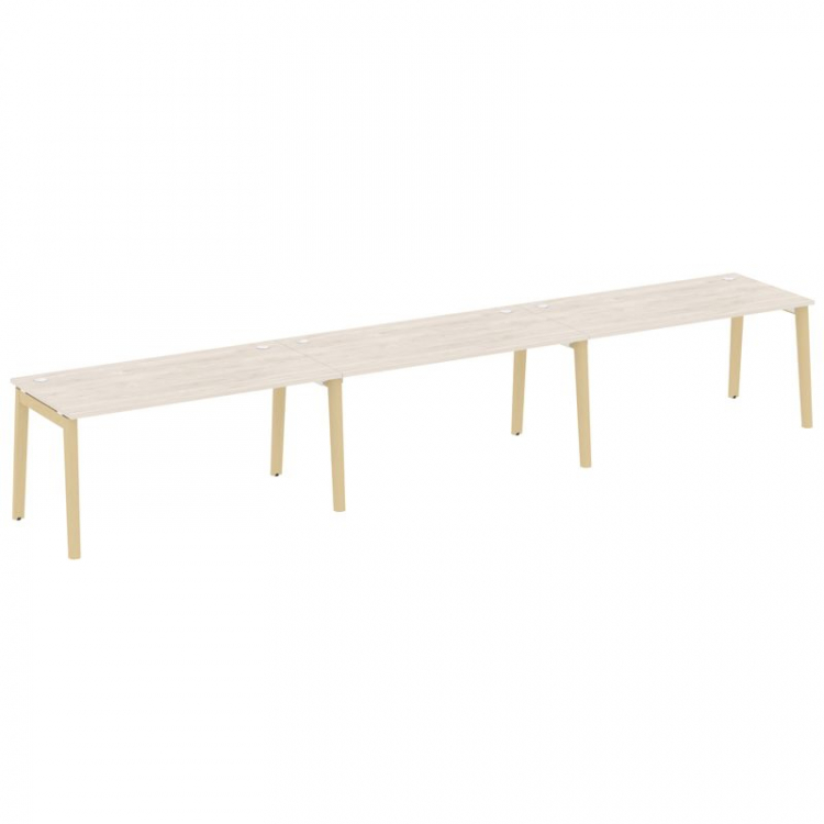 Onix Wood Рабочая станция OW.RS-3.4.8 Денвер Светлый/Дуб Светлый/Металл Белый 4740*800*750