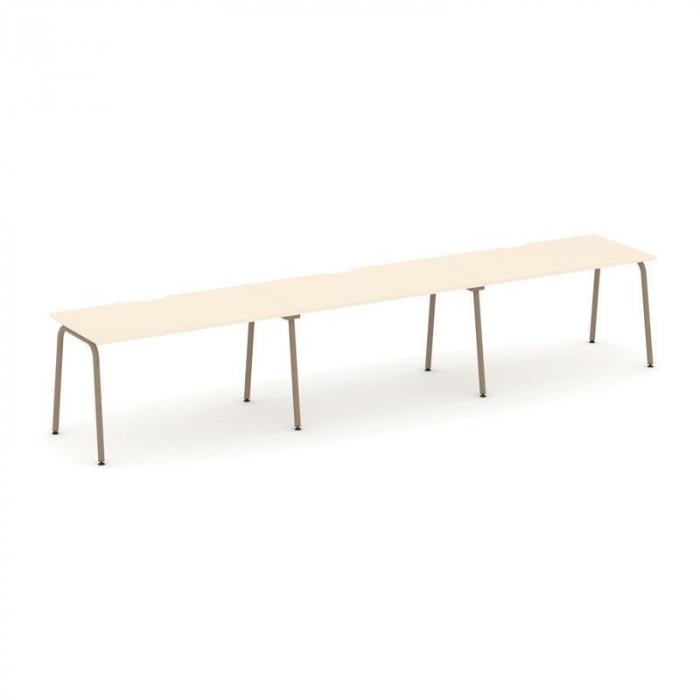 Эстетика Рабочая станция 3 места ES.RS-3.3-VK Сатин/Металл Латте 4140*730*750