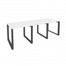 Onix Рабочая станция на О-образном м/к O.MO-RS-3.0.8 Белый Бриллиант/Металл Антрацит 2340*800*750