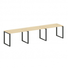 Metal System Рабочая станция на 3 места на О-образном м/к БО.СМ-3.2 Акация Лорка/Металл Антрацит 360