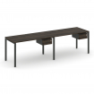 Concept Рабочая станция односторонняя с подвес. тумбами 2 места CN.ORS-109 A Дуб Мали/Антрацит/Метал