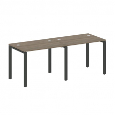 Metal System Рабочая станция на 2 места на П-образном м/к БП.СМ-2.1 Вяз Благородный/Металл Антрацит