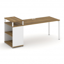 Concept Стол рабочий с опорным стеллажом с верх. горизонтом CN.SP-208 Сандал Янтарный/Белый Бриллиа