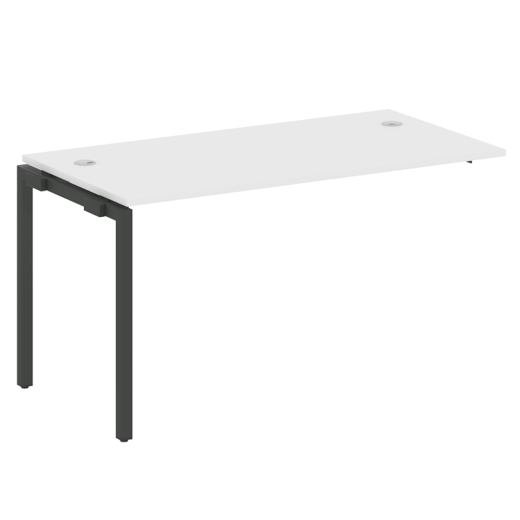 Metal System Quattro Проходной элемент рабочей станции на П-образном м/к 40БП.ПРС-СП-1.3 Белый/Метал