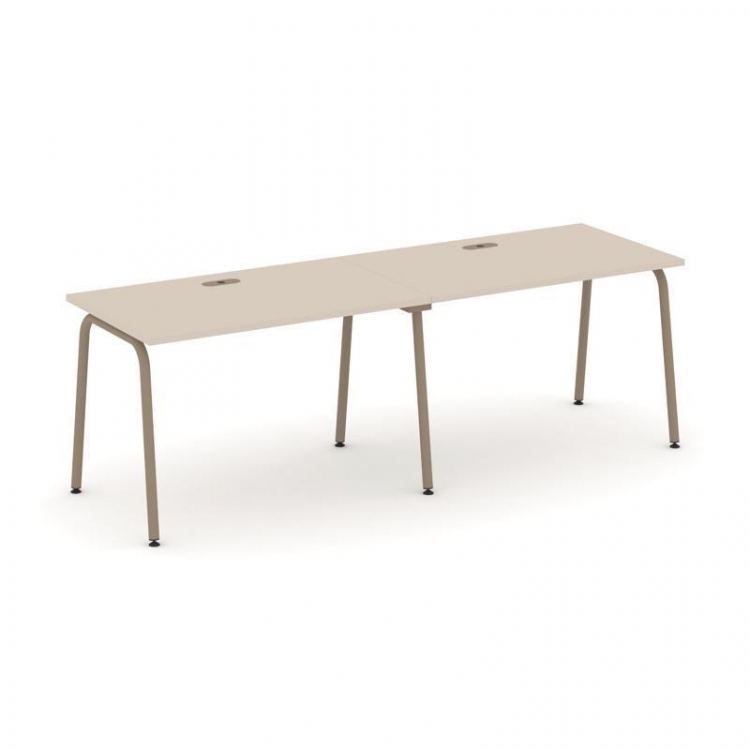 Estetica Рабочая станция 2 места ES.RS-2.2-LK Капучино/Металл Латте 2360*730*750
