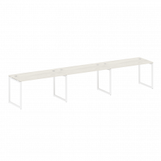 Metal System Quattro Рабочая станция на 3 места на О-образном м/к 40БО.СМ-3.3 Дуб Наварра/Металл Бел