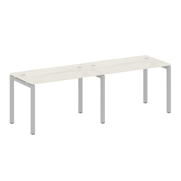 Metal System Quattro Рабочая станция на 2 места на П-образном м/к 50БП.СМ-2.2 Дуб Наварра/Металл Сер