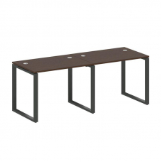 Metal System Рабочая станция на 2 места на О-образном м/к БО.СМ-2.1 Венге Цаво/Металл Антрацит 2000*