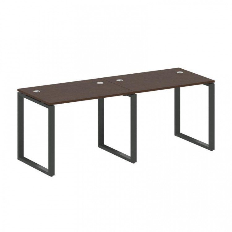 Metal System Рабочая станция на 2 места на О-образном м/к БО.СМ-2.1 Венге Цаво/Металл Антрацит 2000*