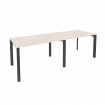 Onix Рабочая станция на П-образном м/к O.MP-RS-2.2.8 Денвер Светлый/Металл Антрацит 2360*800*750