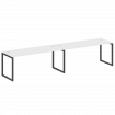 Metal System Quattro Рабочая станция на 2 места на О-образном м/к 40БО.СМ-2.5 Белый/Металл Антрацит