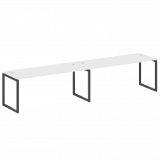 Metal System Quattro Рабочая станция на 2 места на О-образном м/к 40БО.СМ-2.5 Белый/Металл Антрацит