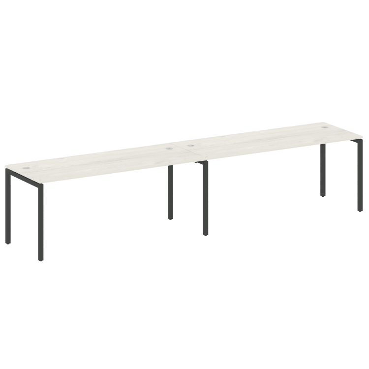 Metal System Quattro Рабочая станция на 2 места на П-образном м/к 40БП.СМ-2.5 Дуб Наварра/Металл Ант