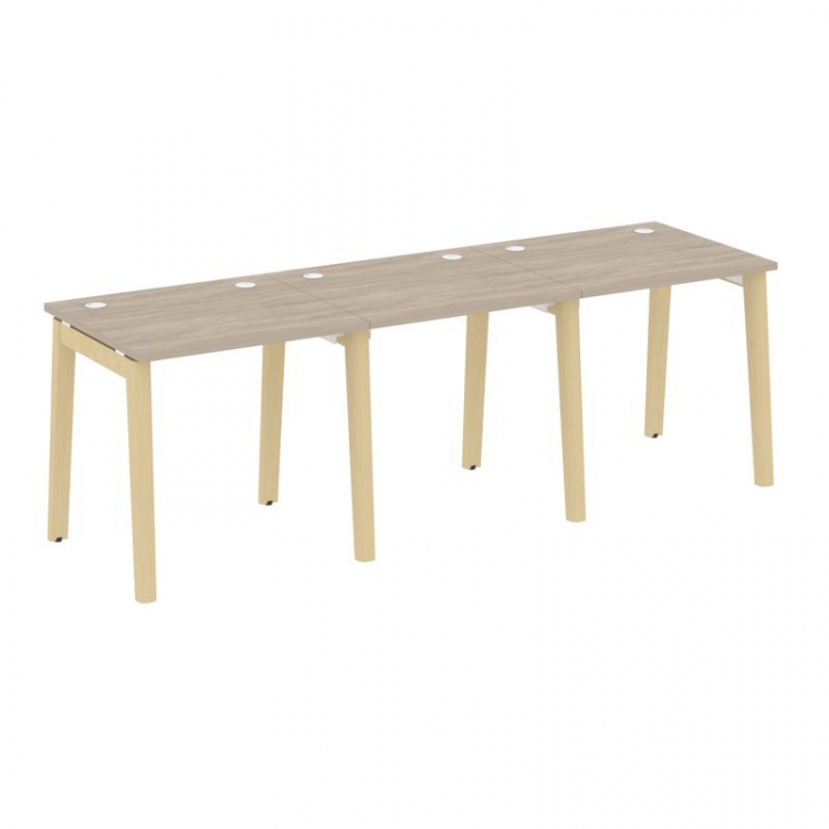 Onix Wood Рабочая станция OW.RS-3.0.7 Дуб Аттик/Дуб Светлый/Металл Белый 2340*720*750