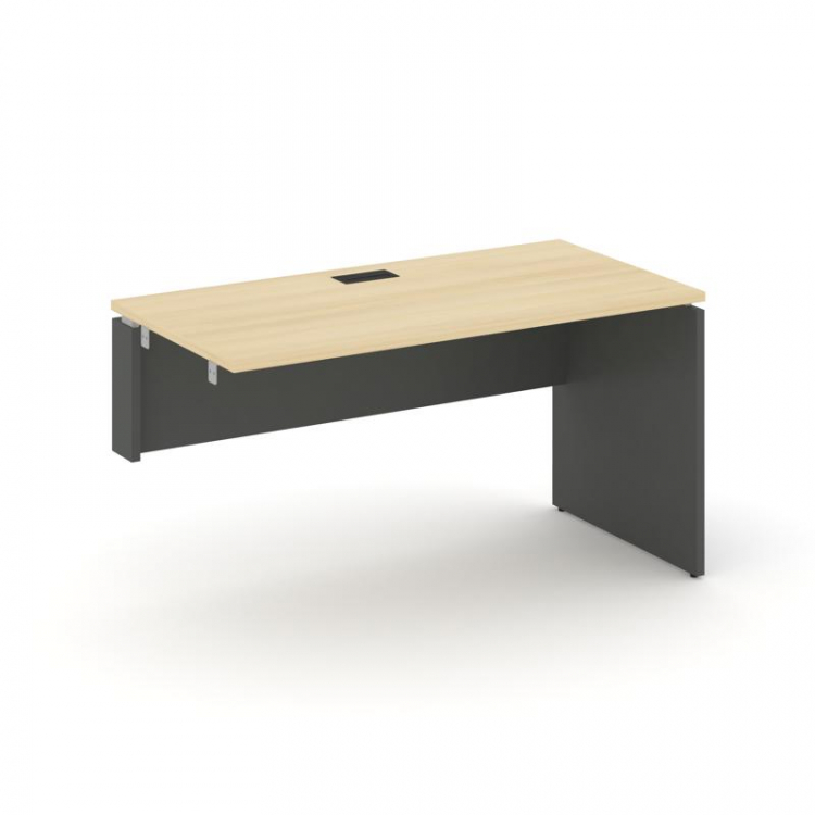 Стайл Проджект Стол-приставка к опор. элем. SN-D.OPRS-021(L) Акация Лорка/Антрацит NEW/Черная Заглуш