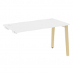 Onix Wood Стол-приставка OW.SPR-3.7 Белый Бриллиант/Дуб Светлый/Металл Белый 1380*720*750