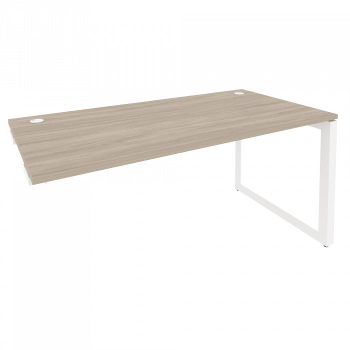 Onix Стол-приставка на О-образном м/к к опорным элементам O.MO-SPR-4.8 Дуб Аттик/Металл Белый 1580*8