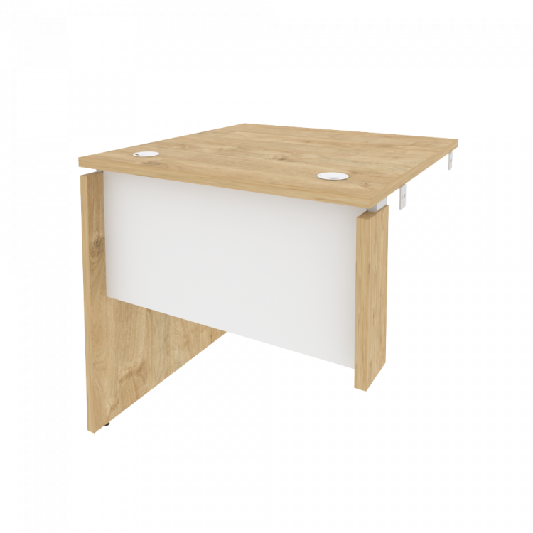 Onix Стол-приставка левый к опорным элементам O.SPR-0.8 (L) Тиквуд Светлый/Белый Бриллиант 780*800*7