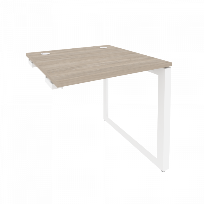 Onix Стол-приставка на О-образном м/к к опорным элементам O.MO-SPR-0.8 Дуб Аттик/Металл Белый 780*80