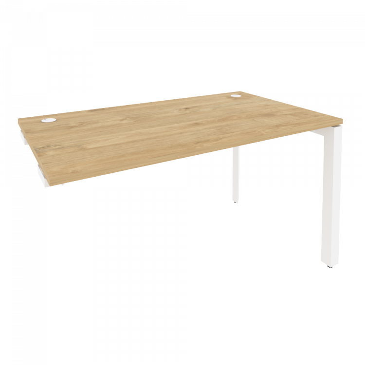 Onix Стол-приставка на П-образном м/к к опорным элементам O.MP-SPR-3.8 Тиквуд Светлый/Металл Белый 1