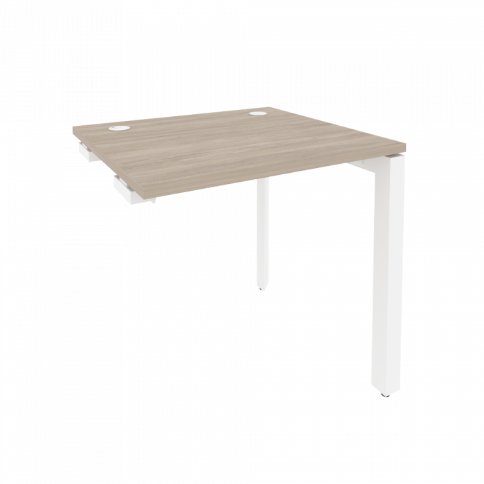 Onix Стол-приставка на П-образном м/к к опорным элементам O.MP-SPR-0.7 Дуб Аттик/Металл Белый 780*72