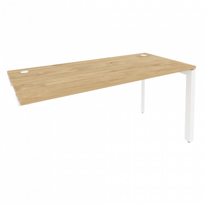 Оникс Стол-приставка на П-образном м/к к опорным элементам O.MP-SPR-4.7 Тиквуд Светлый/Металл Белый