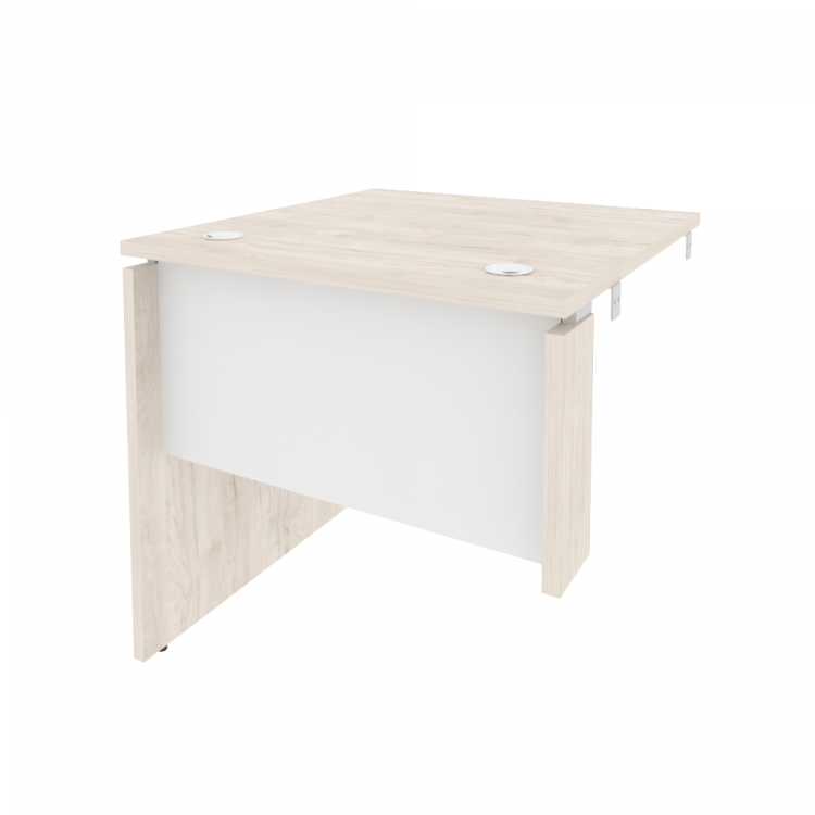 Onix Стол-приставка левый к опорным элементам O.SPR-0.8 (L) Денвер Светлый/Белый Бриллиант 780*800*7