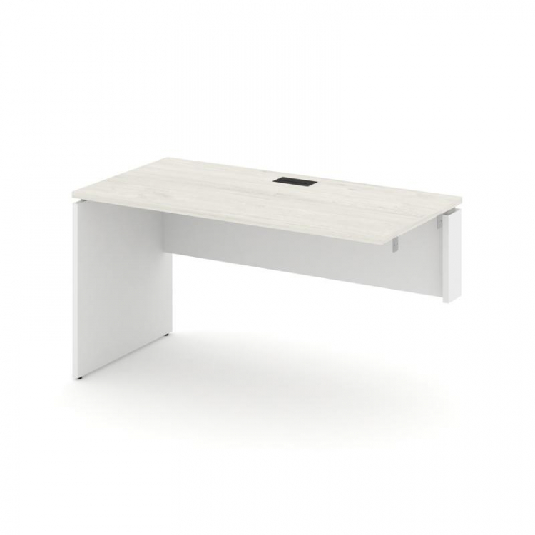 Style Project Стол-приставка к опор. элем. SN-D.OPRS-023(R) Дуб Наварра/Белый/Черная Заглушка 1380*8