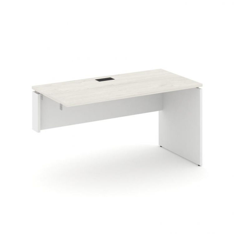 Style Project Стол-приставка к опор. элем. SN-D.OPRS-023(L) Дуб Наварра/Белый/Черная Заглушка 1380*8