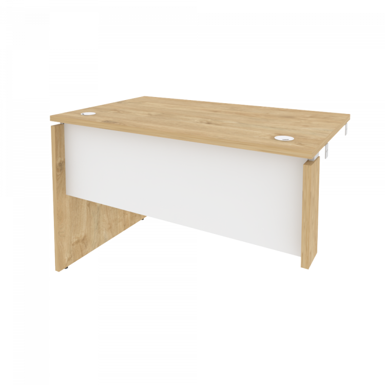 Onix Стол-приставка левый к опорным элементам O.SPR-2.7 (L) Тиквуд Светлый/Белый Бриллиант 1180*720*