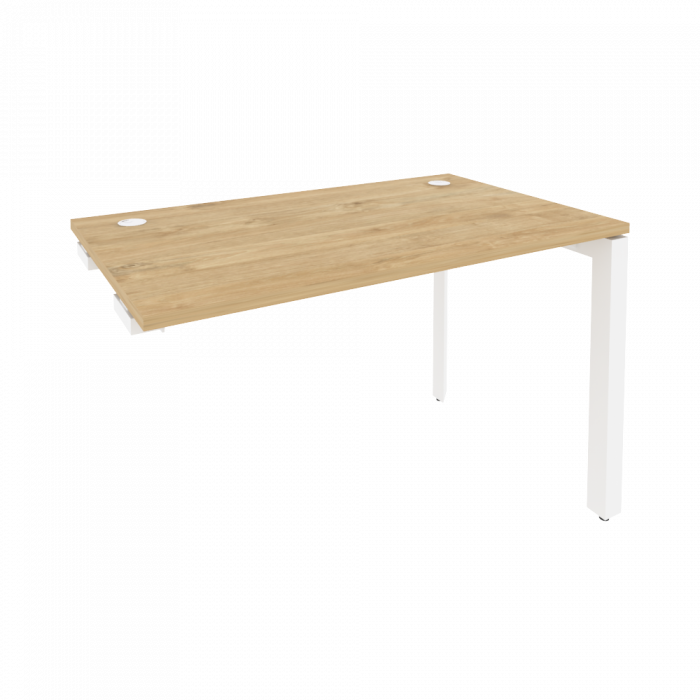 Onix Стол-приставка на П-образном м/к к опорным элементам O.MP-SPR-2.7 Тиквуд Светлый/Металл Белый 1