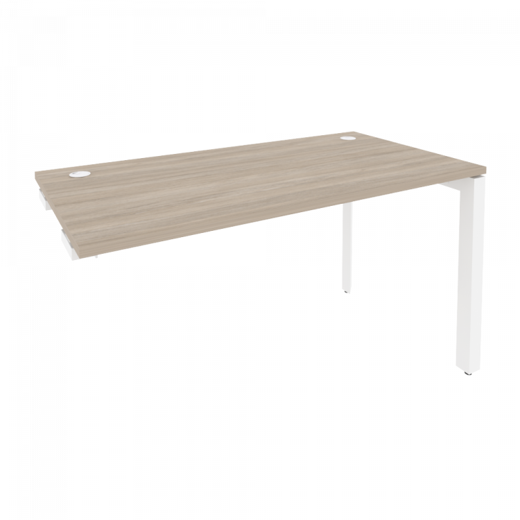 Onix Стол-приставка на П-образном м/к к опорным элементам O.MP-SPR-3.7 Дуб Аттик/Металл Белый 1380*7
