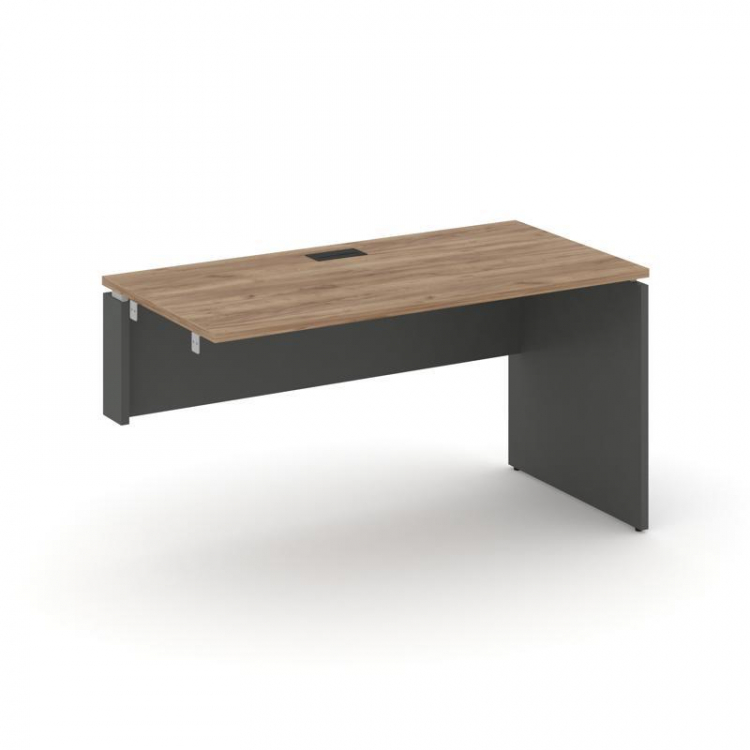 Style Project Стол-приставка к опор. элем. SN-D.OPRS-003(L) Дуб Табак/Антрацит/Черная Заглушка 1380*