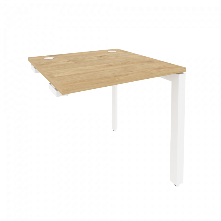 Onix Стол-приставка на П-образном м/к к опорным элементам O.MP-SPR-0.8 Тиквуд Светлый/Металл Белый 7