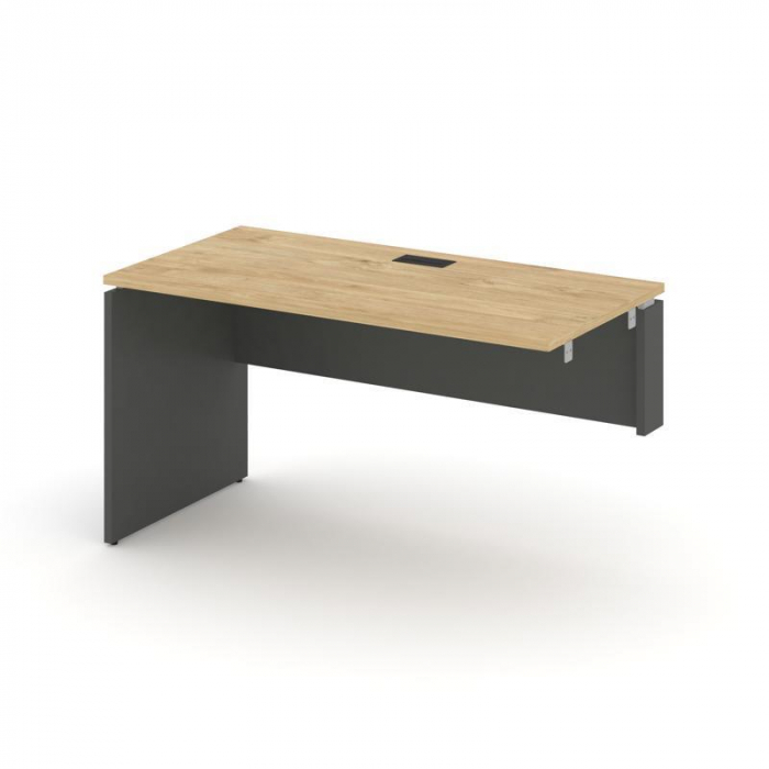 Style Project Стол-приставка к опор. элем. SN-D.OPRS-004(R) Тиквуд Светлый/Антрацит/Черная Заглушка