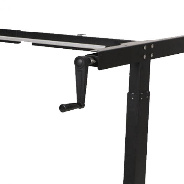 Стол с регулировкой высоты механический LuxAlto LA-T33-M1 черный/дуб бежево-серый ЛДСП 120*60*2.5