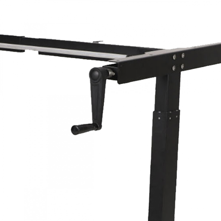 Стол с регулировкой высоты механический LuxAlto LA-T33-M1 черный/дуб бежево-серый ЛДСП 160*70*2.5