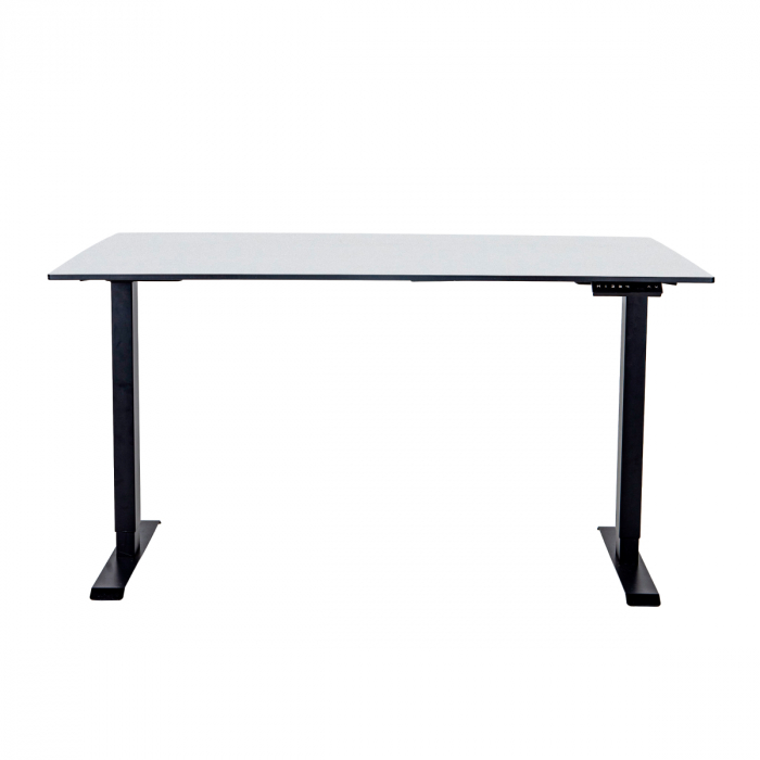Стол регулируемый электрический LuxAlto LA-H33-2AR2 черный/белый HPL 120*80*1,2