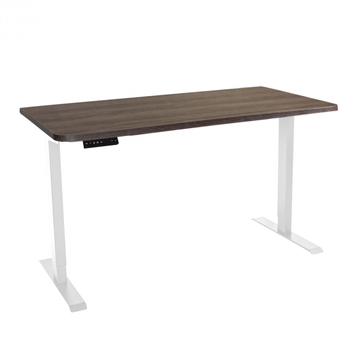 Стол с регулировкой высоты электрический LuxAlto LA-T33-SR2 белый/дуб коричневый ЛДСП 120*70*2.5