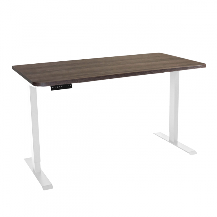 Стол с регулировкой высоты электрический LuxAlto LA-T33-SR2 белый/дуб коричневый ЛДСП 140*70*2.5