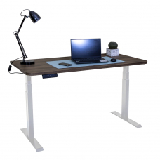 Стол с регулировкой высоты электрический LuxAlto LA-T33-2A3 белый/дуб коричневый ЛДСП 160*70*2.5