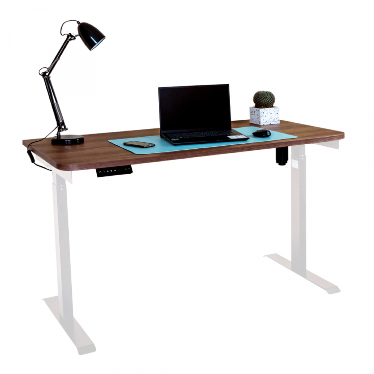 Стол с регулировкой высоты электрический LuxAlto LA-T33-E6 белый/дуб коричневый ЛДСП 140*70*2.5