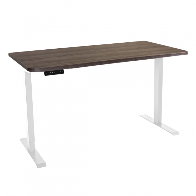 Стол с регулировкой высоты электрический LuxAlto LA-T33-2AR2 белый/дуб коричневый ЛДСП 135*70*2.5