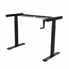 Стол с регулировкой высоты механический LuxAlto LA-T33-M1 черный/дуб бежево-серый ЛДСП 160*70*2.5