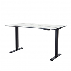 Стол регулируемый электрический LuxAlto LA-H33-2AR2 черный/мрамор HPL 120*80*1,2