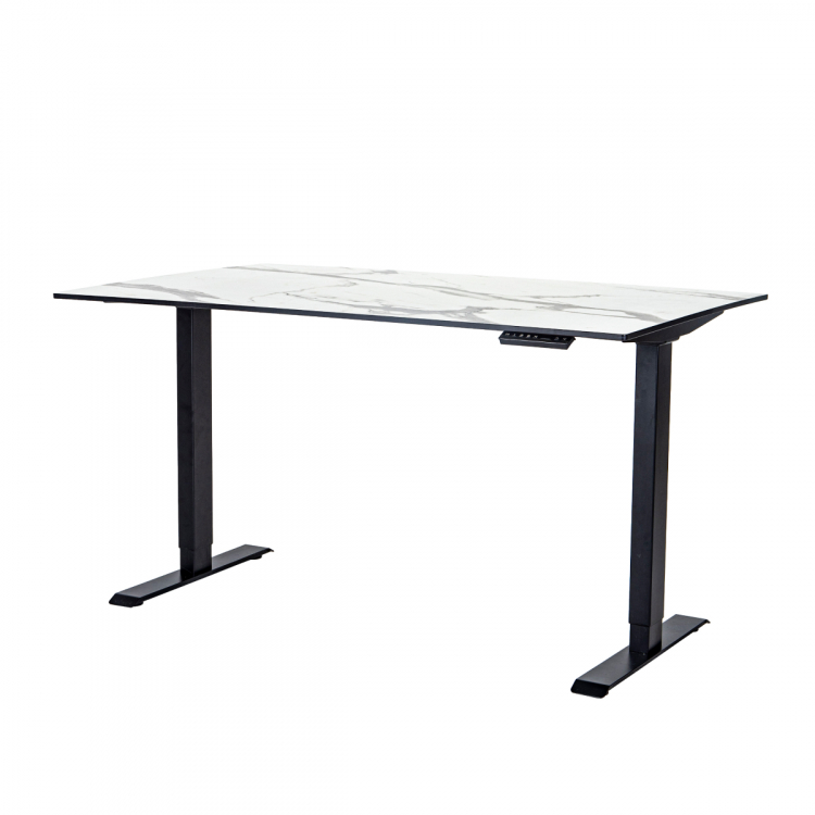 Стол регулируемый электрический LuxAlto LA-H33-2AR2 черный/мрамор HPL 120*80*1,2