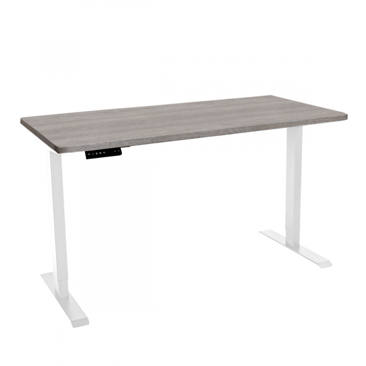 Стол с регулировкой высоты электрический LuxAlto LA-T33-2AR2 белый/дуб бежево-серый ЛДСП 135*70*2.5