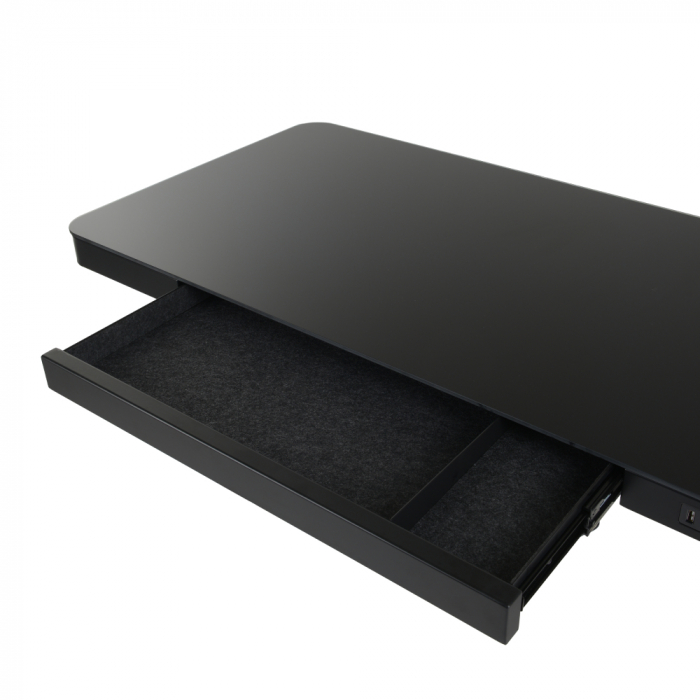 Стеклянный стол с электроприводом LA-T33-E4A (черный),высота 70-120 см, размер столешницы 120*60 см