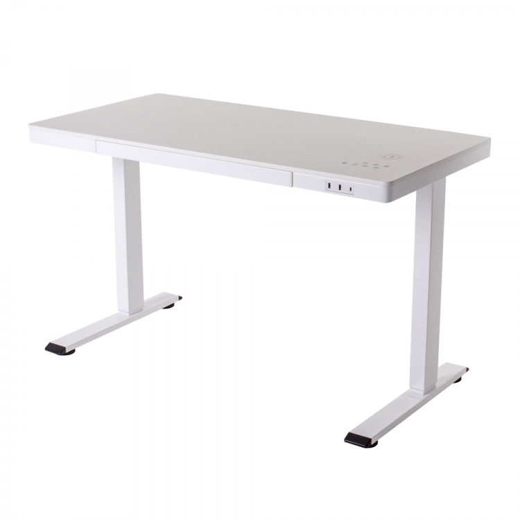 Стол с электроприводом LA-T33-E4A (МДФ белый, белое), высота 70-120 см, столешница 120*60 см