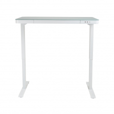 Стеклянный стол с электроприводом LA-T33-E4A (белый), высота 70-120 см, размер столешницы 120*60 см